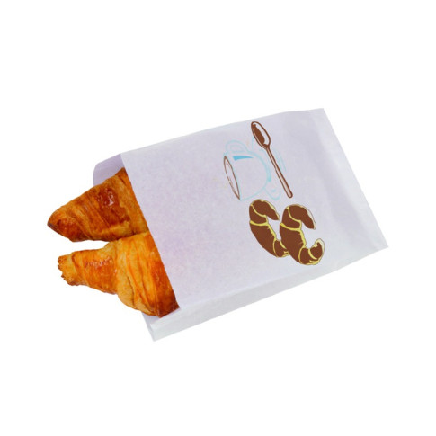 Sac papier tout usage blanc décor croissant  180x80mm H280mm