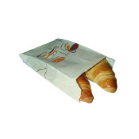 Sac papier tout usage blanc décor croissant  120x50mm H160mm