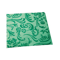 Serviette non-tissé damassée vert foncé 400x400mm