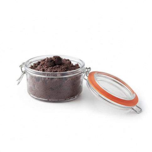 Bocal plastique PS transparent rond   H64mm 300ml