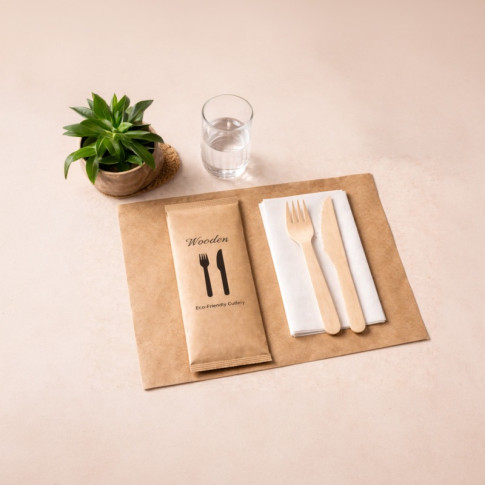 Set de plateau papier beige 300x400mm
