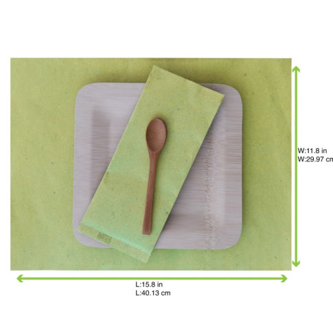 Set de plateau papier vert  300x400mm