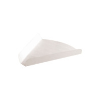 Assiette triangulaire carton blanc pour pizza ou tarte  175x27mm H27mm
