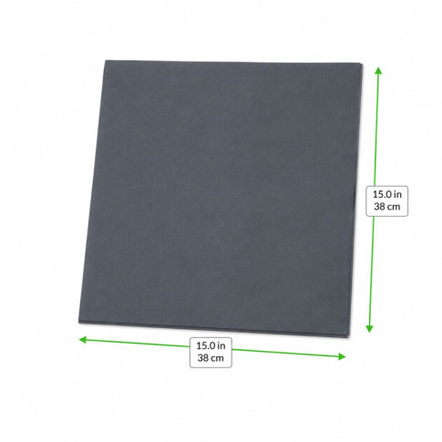 Serviette micro point anthracite 2 plis   380x380mm