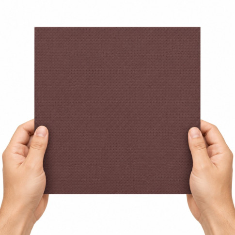Serviette micro point marron 2 plis   380x380mm