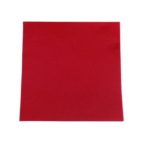 Serviette micropoint rouge 2 plis  380x380mm