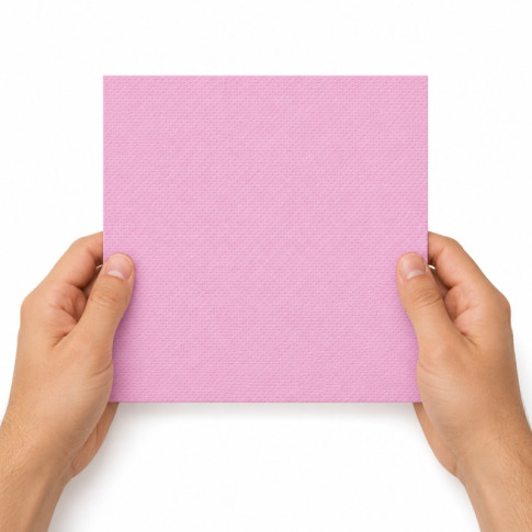 Serviette micro point rose 2 plis   380x380mm