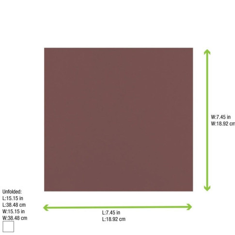 Serviette micro point marron 2 plis 380x380mm