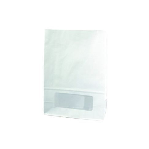 Sac bloomer papier blanc avec fenêtre 150x75mm H220mm