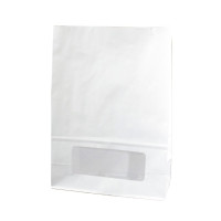 Sac bloomer papier blanc avec fenêtre PE 150x75mm H220mm