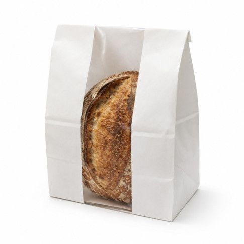 Sac SOS papier blanc avec fenêtre  180x110mm H265mm