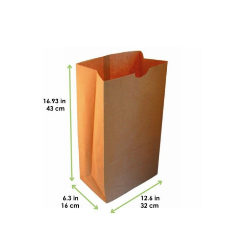 Sac SOS géant papier kraft brun recyclé 320x160mm H430mm