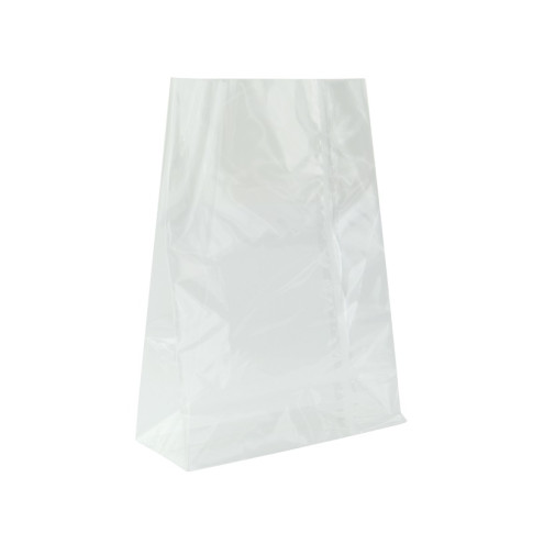 Sac SOS PP transparent fond plat  140x65mm H205mm