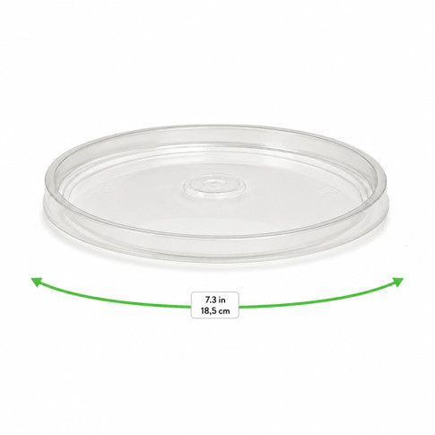 Couvercle rentrant transparent en plastique PP  H10mm