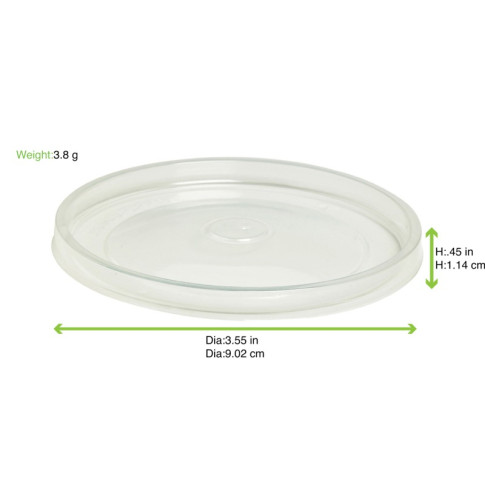 Couvercle rentrant transparent en plastique PP