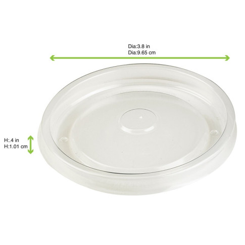 Couvercle rentrant transparent en plastique PP