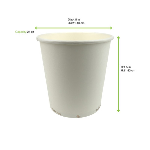 Pot à soupe carton blanc  H115mm 700ml