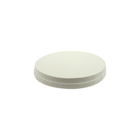 Couvercle blanc en carton sans plastique