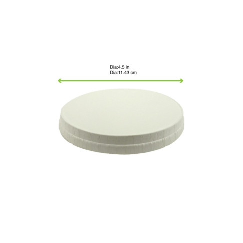Couvercle blanc en carton sans plastique