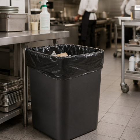 Sac poubelle noir  900x1 100mm H1 100mm 160000ml