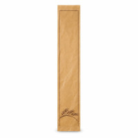 Sac à pain papier kraft brun décor marron  120x80mm H490mm
