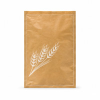 Sac à pain papier kraft brun décor blanc  240x80mm H410mm