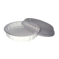 Saladier plastique PS rond blanc  H30mm 600ml