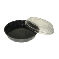 Saladier plastique PS rond noir  H75mm 1000ml