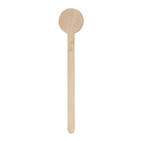 Spatule à café en bois à embout rond  H101mm