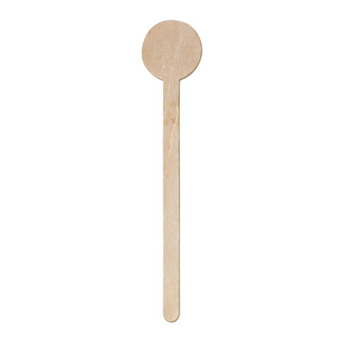 Spatule à café en bois à embout rond  H101mm