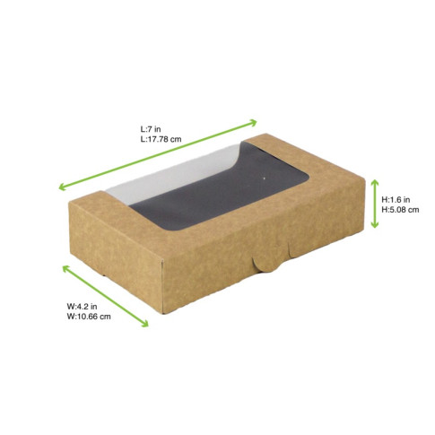 Boîte sushi avec fenêtre antibuée pour 12-14 pieces 179x106mm H40mm