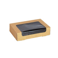 Boîte sushi avec fenêtre antibuée pour 15 pieces 190x120mm H45mm