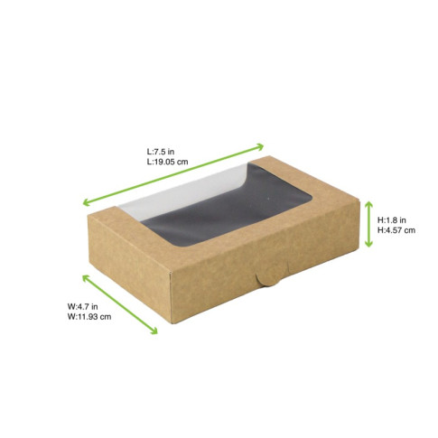 Boîte sushi avec fenêtre antibuée pour 15 pieces 190x120mm H45mm