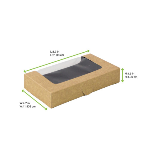 Boîte sushi avec fenêtre antibuée pour 18 pieces 210x120mm H40mm