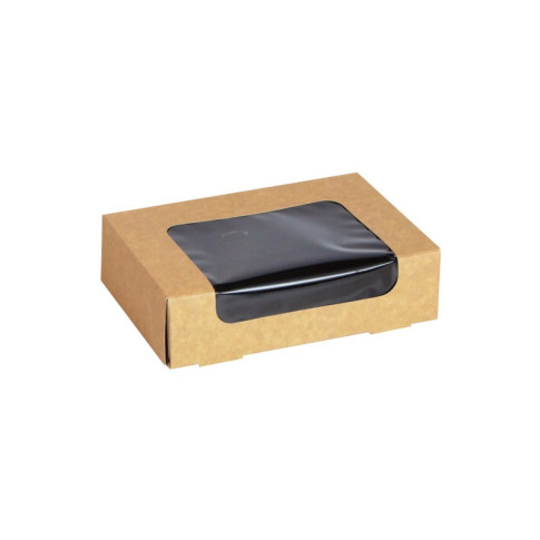 Boîte sushi avec fenêtre antibuée pour 10-12 pieces 152x100mm H40mm
