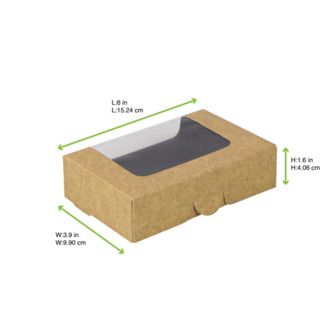 Boîte sushi avec fenêtre antibuée pour 10-12 pieces 152x100mm H40mm