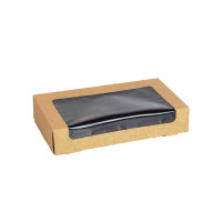 Boîte sushi avec fenêtre antibuée pour 24 pieces 240x135mm H45mm