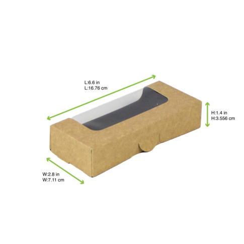 Boîte sushi avec fenêtre antibuée pour 6-8 pieces 167x72mm H35mm