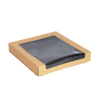 Boîte sushi avec fenêtre antibuée pour 40-60 pieces 250x250mm H40mm