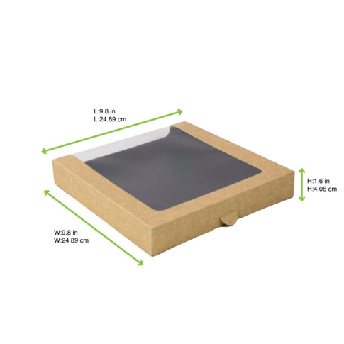 Boîte sushi avec fenêtre antibuée pour 40-60 pieces 250x250mm H40mm