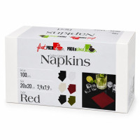 Serviette cocktail coton rouge  200x195mm