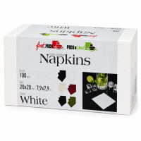 Serviette cocktail coton blanc  200x195,2mm