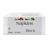 Serviette de table coton noir  400x395mm