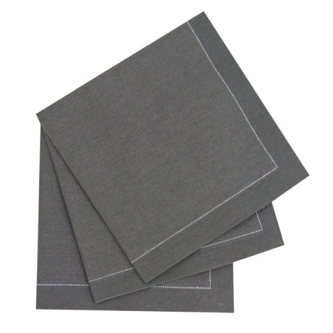 Serviette de table coton gris  400x395mm