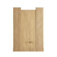 Sac papier kraft brun à fenêtre microperforée 180x40mm H220mm