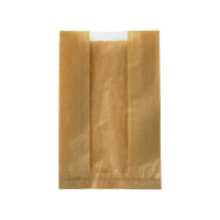 Sac papier kraft brun à fenêtre  180x70mm H280mm