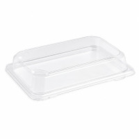 Couvercle dôme transparent en plastique PET 141x99mm H7mm