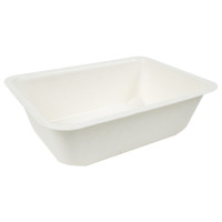 Barquette scellable pulpe laminée PLA  190x137mm H55mm 950ml