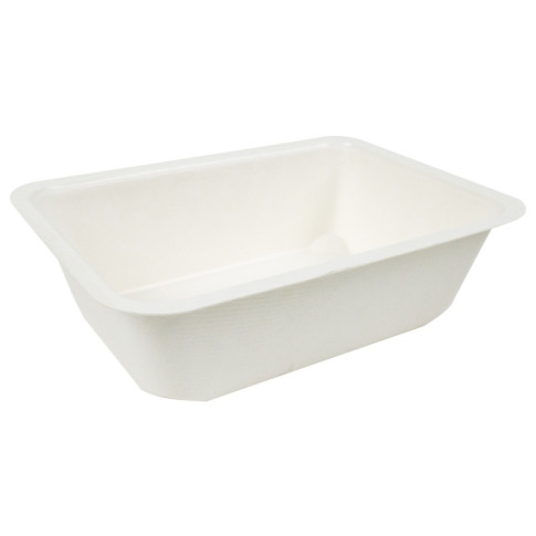 Barquette scellable pulpe laminée PLA  190x137mm H55mm 950ml
