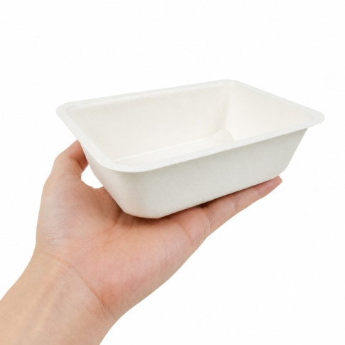 Barquette scellable pulpe laminée PLA  190x137mm H55mm 950ml
